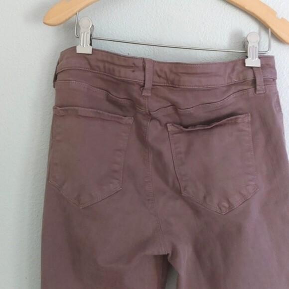 L'Agence☆ High Rise☆ Margot Taupe Mocha cotton spandex fitted Mom Jeans size.29 - Picture 5 of 7